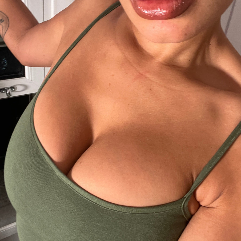 khaki spaghetti strap vest
