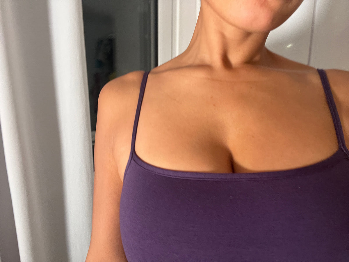 purple spaghetti strap vest