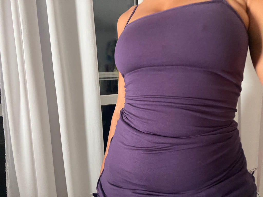 purple spaghetti strap vest