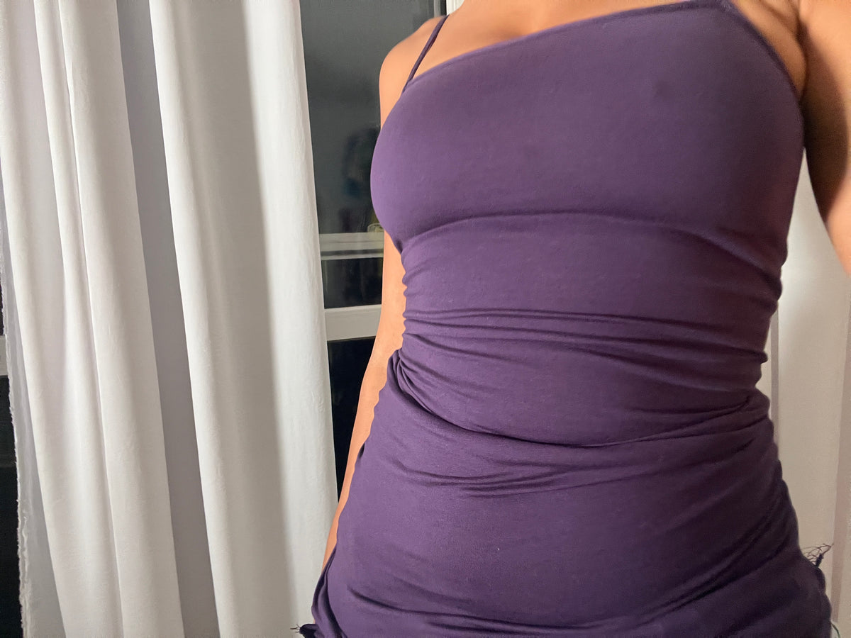purple spaghetti strap vest