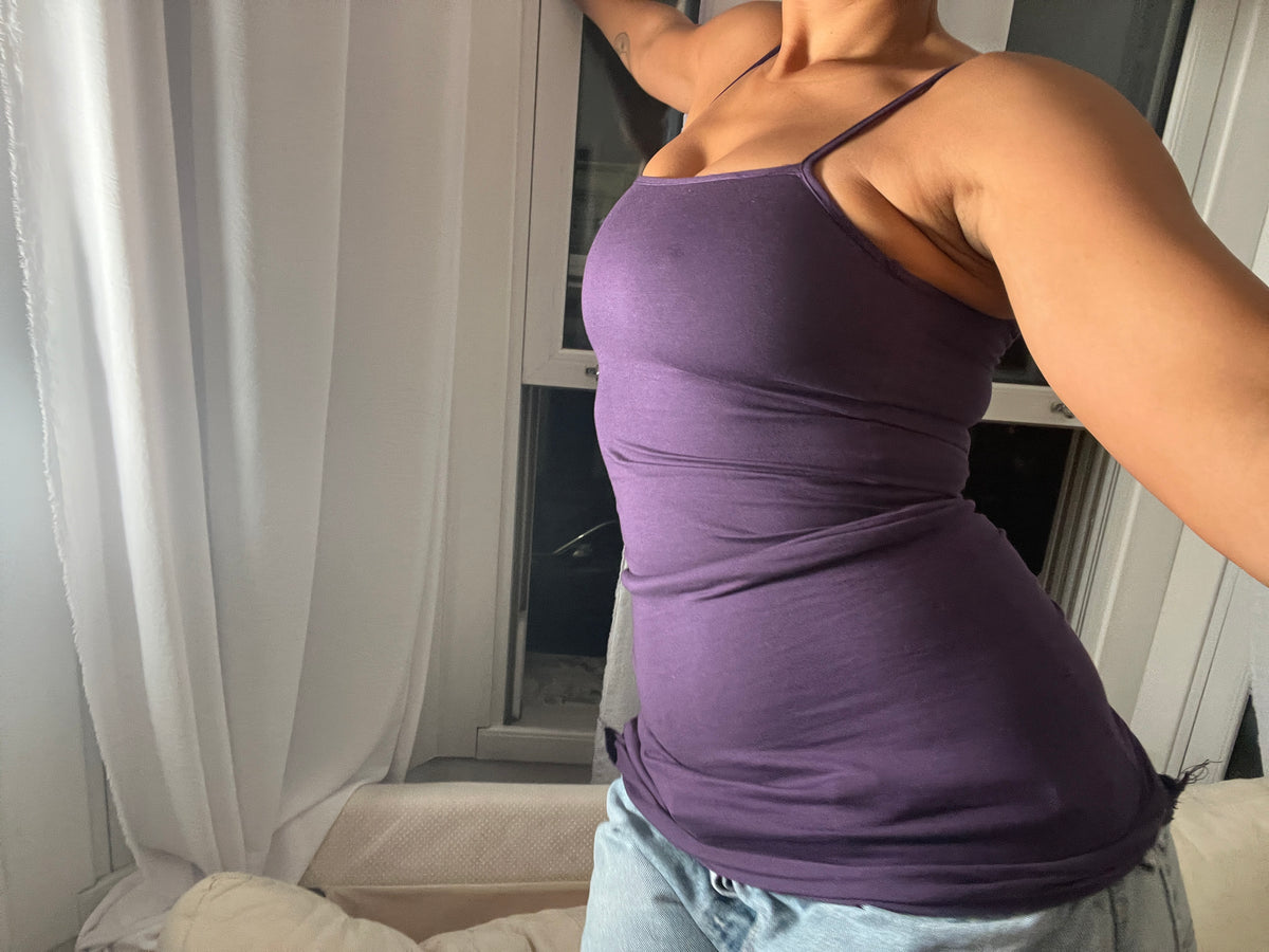 purple spaghetti strap vest