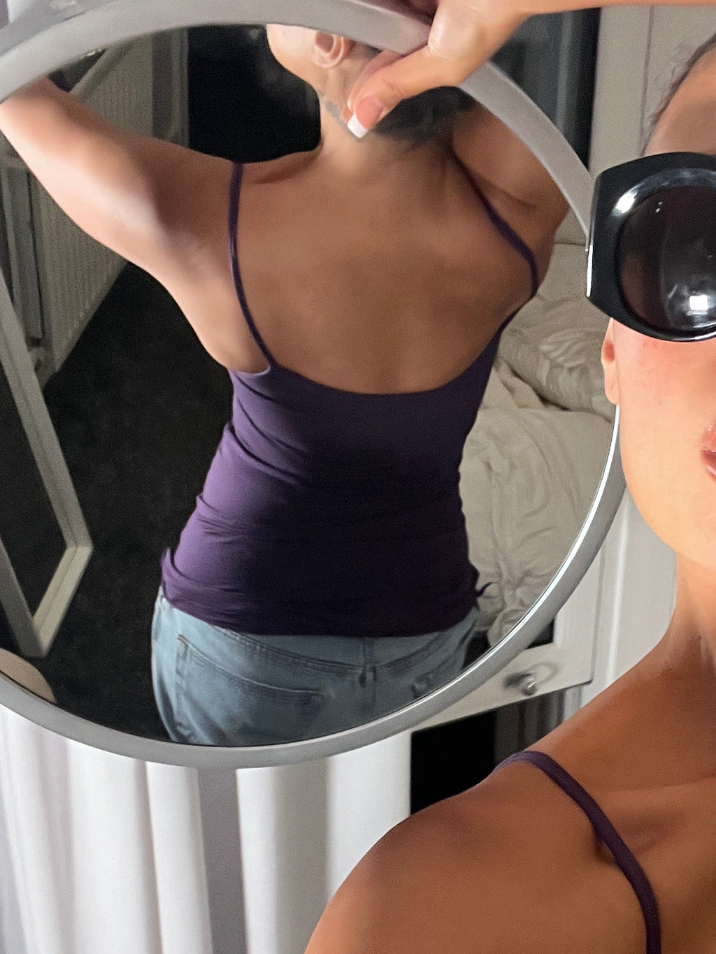 purple spaghetti strap vest