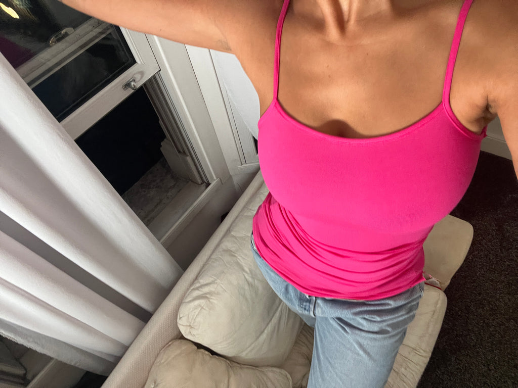 pink spaghetti strap vest