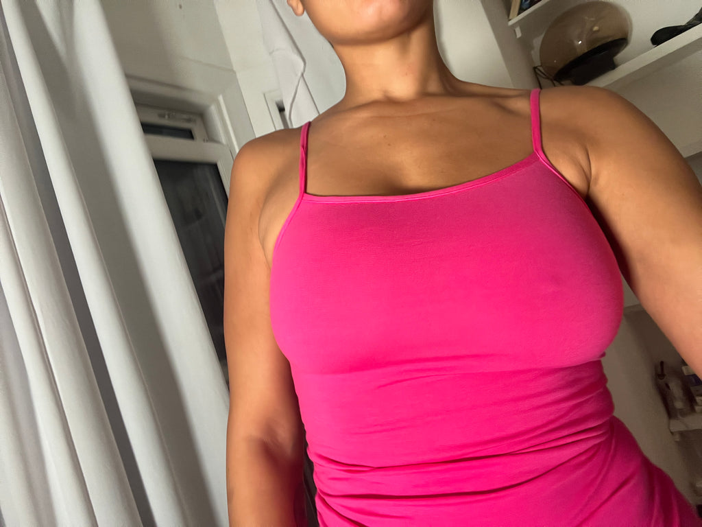 pink spaghetti strap vest