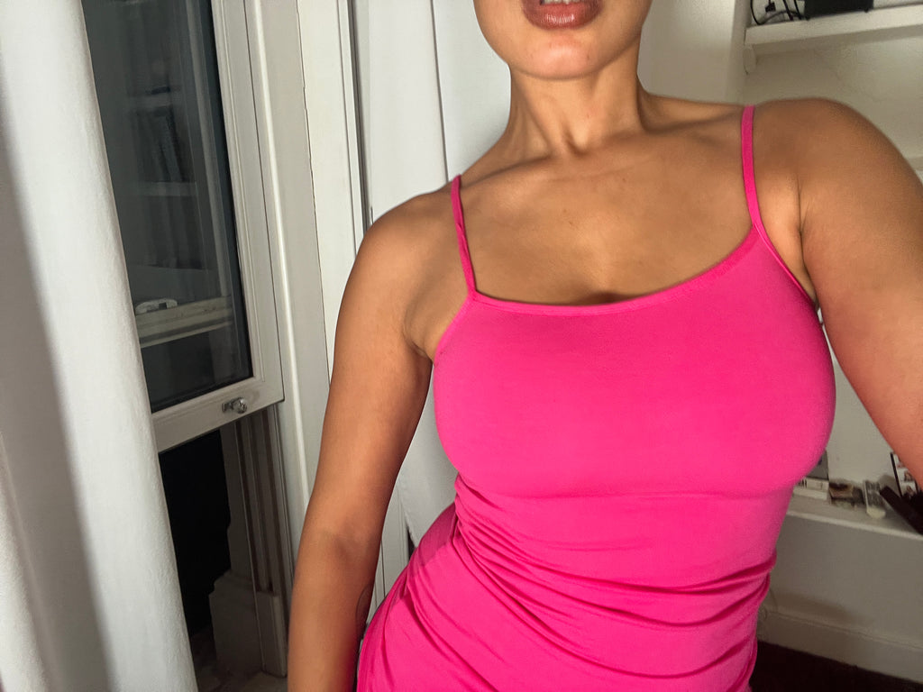 pink spaghetti strap vest