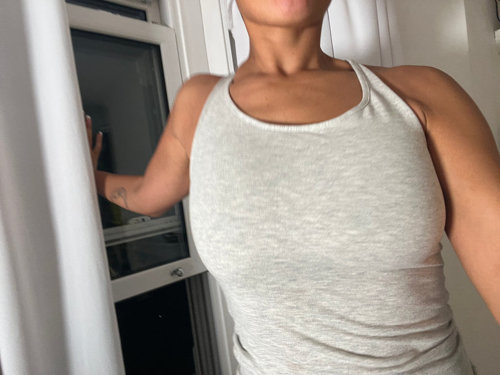 grey marl racer back vest
