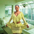 LEMON BLOSSOM FRAMED FRILL MINI SKIRT
